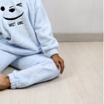 Теплий блакитний костюм для дому дівчинці, махра тм Bosskids