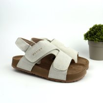 Классические светлые босоножки в стиле Birkenstock с регулируемыми ремешками
