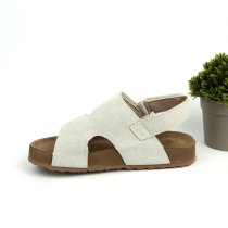 Классические светлые босоножки в стиле Birkenstock с регулируемыми ремешками