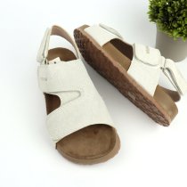 Классические светлые босоножки в стиле Birkenstock с регулируемыми ремешками