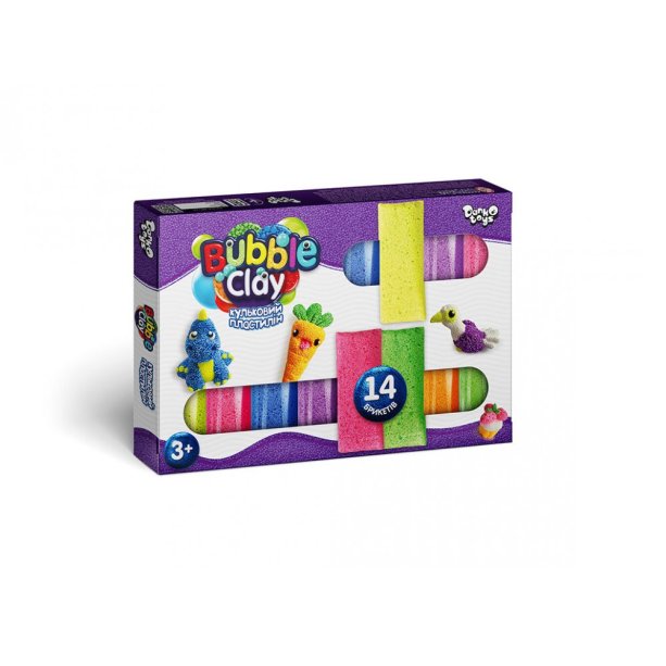 Креативное творчество Bubble Clay 14 брикетов для детей укр KMBBC-05-01U