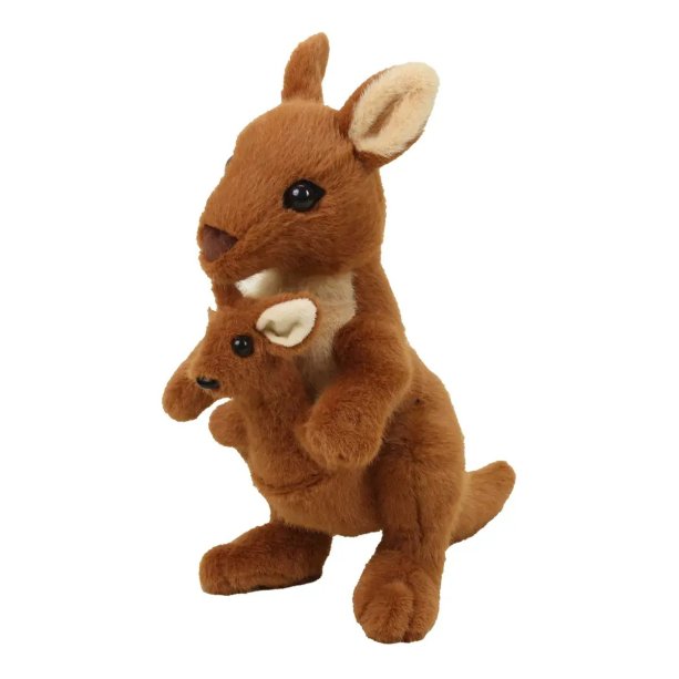 Плюшеве Кенгуру Елі, висота 32 см, дитяча м'яка іграшка