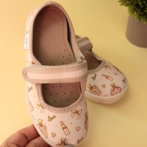 Зручні дитячі тапочки Waldi модель Ketty, текстильне взуття для садка з принтом