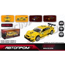 Машина металева Автопром, BMW M3 DTM, масштаб 1:32, живлення від батарейок, у коробці 18-9-8 см