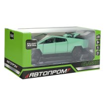 Машина металлическая Автопром Tesla Pickup Truck Beach, масштаб 1:32, свет, звук, дверь открывается, коробка 19,5-9-9 см