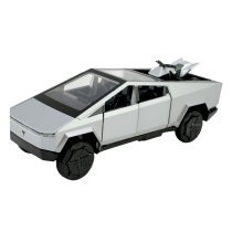 Машина металлическая Автопром Tesla Pickup Truck Beach, масштаб 1:32, свет, звук, дверь открывается, коробка 19,5-9-9 см