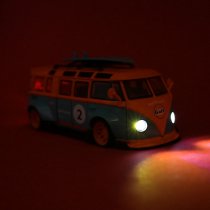 Машина металева Автопром Volkswagen T1 Bus, 2 кольори, масштаб 1:32, світло, звук, двері відчиняються, 19,5-9-9 см