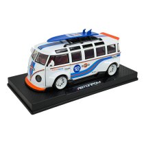 Машина металева Автопром Volkswagen T1 Bus, 2 кольори, масштаб 1:32, світло, звук, двері відчиняються, 19,5-9-9 см