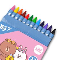 Олівці воскові YES Line Friends 12 кольорів
