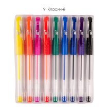 Набір гелевих ручок YES Classic, 9 штук