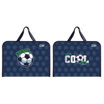 Папка-портфель Yes FC на блискавці з тканинними ручками, дизайн Football
