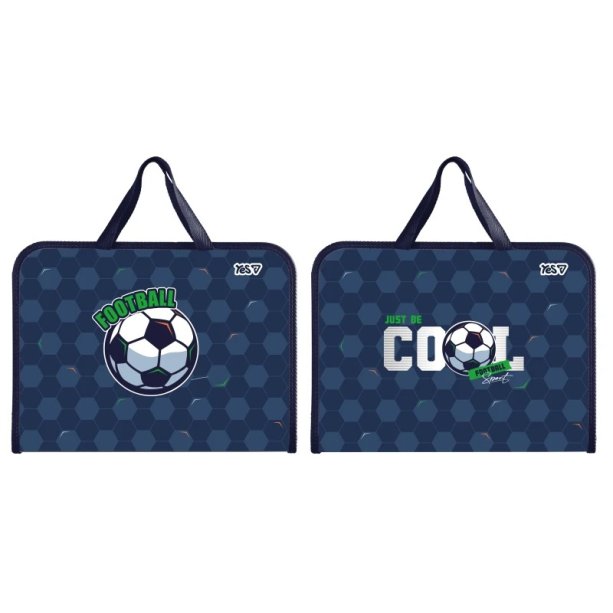 Папка-портфель Yes FC на блискавці з тканинними ручками, дизайн Football