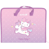 Шкільна папка-портфель A4 Hello Kitty з ручками та блискавкою 1 відділ