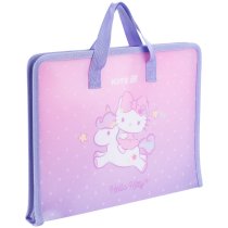 Шкільна папка-портфель A4 Hello Kitty з ручками та блискавкою 1 відділ