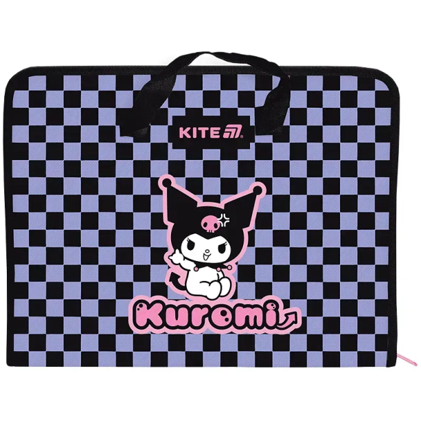 Папка-портфель на блискавці Kuromi, формат A4, 1 відділення