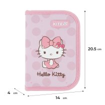 Шкільний пенал Kite з 1 відділенням, дизайн Hello Kitty без наповнення