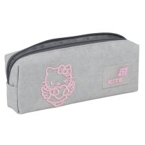 Пенал шкільний м'який Kite Hello Kitty для дівчаток сірий колір
