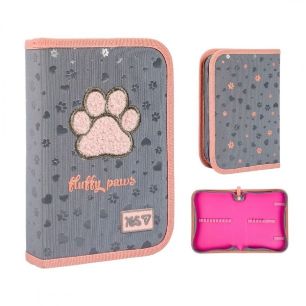 Одинарний твердий пенал Yes Cute Paws для школи та творчості