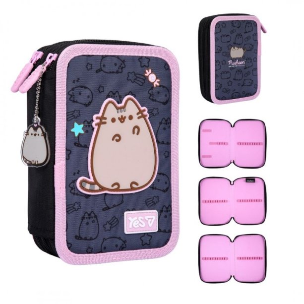 Дитячий твердий пенал Yes потрійний, серія My Pusheen