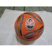 Спортивний футбольний м'яч розміру 5 Шахтар, зносостійкий PU 420 грам, класичні 32 панелі, пакистанське виробництво, у наборі із сіткою та голкою